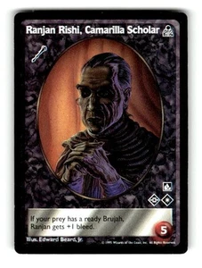 1995 WOTC Vampire Dark Sovereigns Trading card Game Ranjan Rishi, Camarilla Scho - Picture 1 of 4