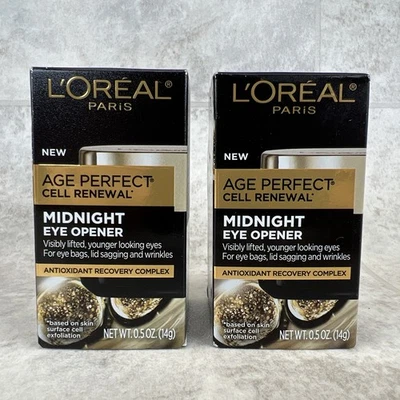 Pack de 2! Crema abridor de ojos de medianoche L'Oreal Paris Age Perfect Cell Renewal 0,5 oz Foto 1 de 3