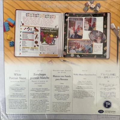 Libro de recortes Creative Memories 12x12 original blanco retrato mangas 5 hojas RCM-12PS Foto 1 de 3
