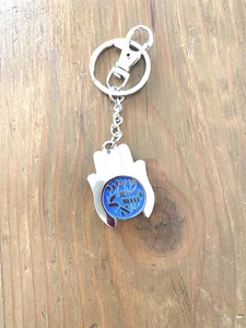 Shemá Israel rezar Hamsa y MONEDA Llavero Llavero Santo CAMINO Viajeros Bendición - Imagen 1 de 6