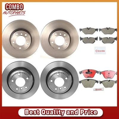 Комплект передних задних дисковых тормозных колодок дисковый тормоз ротор подходит для BMW 328i xDrive 2009-2013 годов выпуска - Изображение 1 из 4