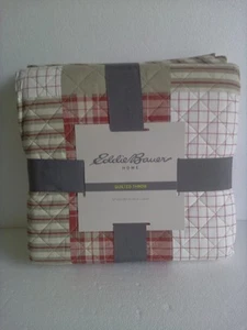 Eddie Bauer Camano Island Red Plaid Throw 50" x 60" - Picture 1 of 5