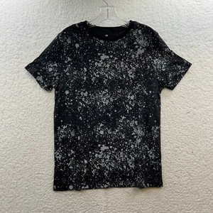H&M Youth Crew Neck T-Shirt Short Sleeve Black Splatter Girls Size 20 US 14Y+ UK - Picture 1 of 12