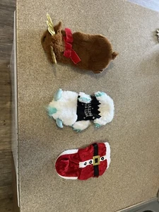 (SET OF 3) BEARDED DRAGON CHRISTMAS COSTUMES (SANTA, REINDEER, AND YETI) - Picture 1 of 14