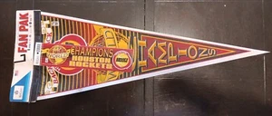 Vintage Houston Rockets 1995 NBA Back To World Champs Pennant & Sticker Fan Pak - Picture 1 of 4