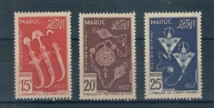 French Morocco 1953 Solidarity Fund set of stamps. MNH. Sg 419-421 - Picture 1 of 2