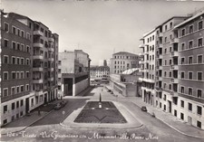 TRIESTE - Via Giustiniano con Monumento alle Penne Nere