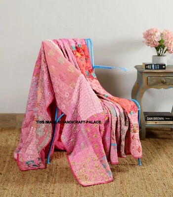 Indisch Handmade Kantha Vintage Flickwerk Überwurf Baumwolle Sofa Decke 50 152cm - Bild 1 von 4