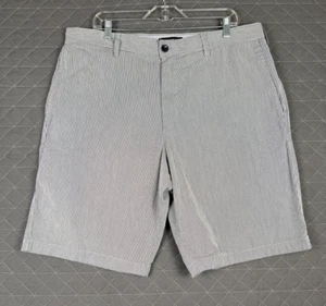 Banana Republic Chino Shorts Men's Size 38 Grey Stripped Cotton Preppy - Picture 1 of 18