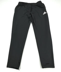 Adidas Ankle Zip Track Pants Women's Black Size L Zip Pockets Joggers Activewear - Picture 1 of 20