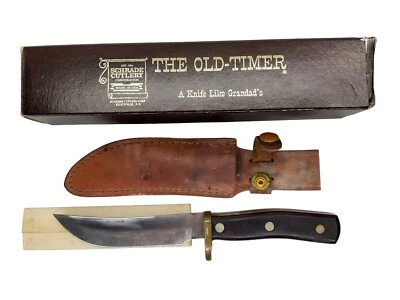 Cuchillo temporizador antiguo SCHRADE USA 165 § de colección Foto 1 de 4