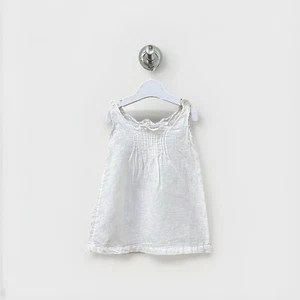👗 FLORA & HENRI White Slip Sundress ~ Sz 18 Mos - Picture 1 of 2