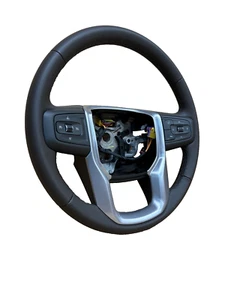 OEM GMC SIERRA 2500 3500 HD 2023 STEERING WHEEL DARK ATMOSPHERE BROWN 85594308 - Picture 1 of 6