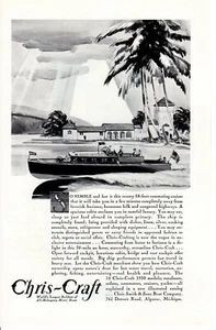 Vintage print advertisement 1930 Boat Chris Craft 38 foot Commuting Cruiser art - Picture 1 of 2