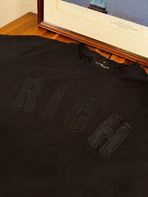 Camiseta John Richmond Tropik 100% Algodón Negra Manga Corta Calce Regular Foto 1 de 4