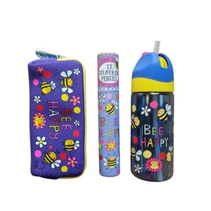 Rachel Ellen Bee Happy Stationery and Water Bottle Gift Set Back To School Gifts - Picture 1 of 3