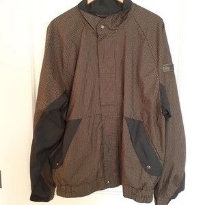 Dryjoys by Footjoy Men's Houndstooth Full Zip and Snap Jacket Brown Black Size L - Picture 1 of 12