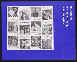 US 3910 Masterworks of Modern American Architecture Mint Sheet NH Self-Adhesive - Picture 1 of 2