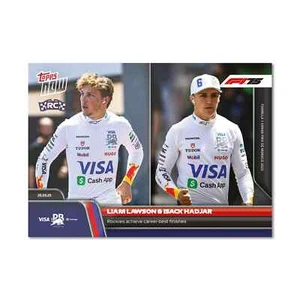 Topps Now Formula 1 2025 - Tarjeta 040 - Liam Lawson & Isack Hadjar - Aplicación VISA Cash - Imagen 1 de 2