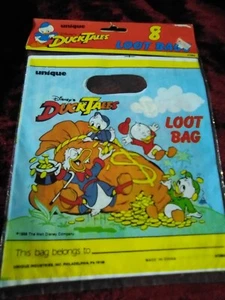 Vintage DuckTales Disney Birthday Party accessory Bag loot bags Cartoons New - Picture 1 of 1