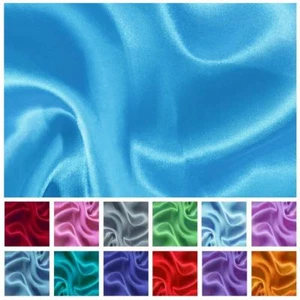 "Satin" 30 Meter Roll Plain Lightweight Polyester Draping Dress Backdrop Fabric - Picture 1 of 14