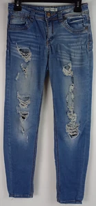 Rue 21 Twenty One Black Women's Jrs Size 5/6 Mid Rise Curvy Skinny Flex Jeans - Picture 1 of 14