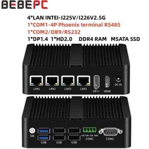 Industrial Mini PC with Inter N100 Support windows10 Phoenix RS485 RS232 Fanless - Picture 1 of 17