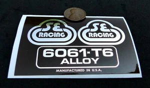 SE Racing seat mast decal - 2nd Generation 6061 - BROWN/CHROME - Picture 1 of 1