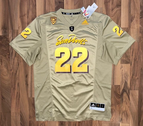 New Mens Adidas Arizona State Sun Devils ASU Rising Football Jersey HG4408 Sz L Cover