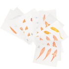  12 Sheets Small Goldfish Sticker Resin Inclusion Clear Film