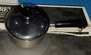 Vintage REVERE WARE 1 QT Covered Saucepan Copper Clad Bottom New No Box - Picture 1 of 4