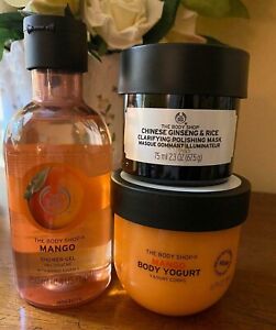 The Body Shop | Bundle | Mango Shower Gel, Mango Yogurt, Brightening Face Mask 