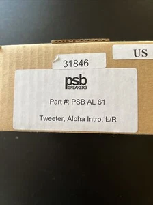 One New Psb Alpha AL 61 Aluminium Dome Tweeter - Picture 1 of 3