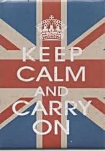 Imán nevera de acero Keep Calm & Carry On Union Flag (gg) - Imagen 1 de 1