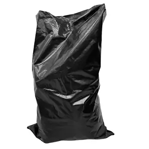 More details for large black rubble sacks heavy duty bin bag liners 30kg capacity 28g 20&quot;x30&quot;