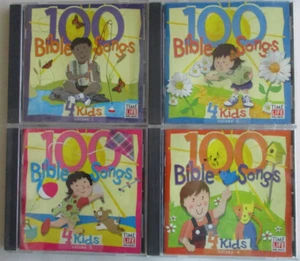Time Life Music '100 BIBLE SONGS 4 Kids' x4 Set CD Sunday School Christianity-EX - Picture 1 of 2