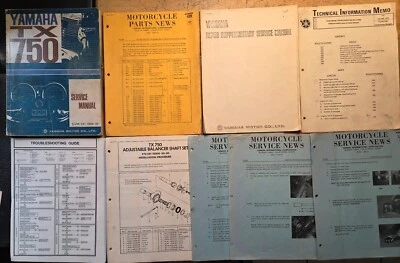 Yamaha TX750 1973 manual de servicio boletines de servicio y suplemento manual de servicio Foto 1 de 4