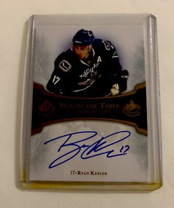 SP Authentic, Sign Of The Times, Autographed, Ryan Kesler, Canucks,#ST-KE, N/M C