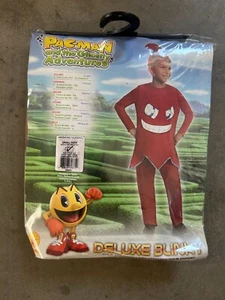New Pac-Man Red Ghost Blinky Deluxe Child Halloween Costume Small - Picture 1 of 2