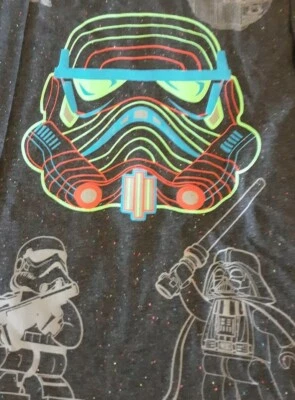 LEGO STAR WARS Storm Trooper-GLOW in the DARK-Long Sleeve Black Youth XXL  18 - Image 1 of 4