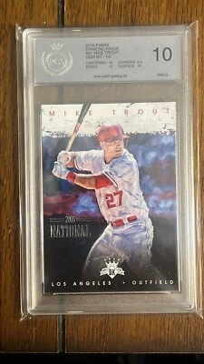 2016 Panini Diamond Kings 91 Mike Trout Mini Framed Material [PGS 10] 1/5  - Image 1 of 4