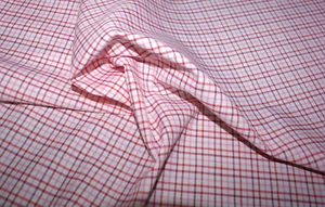 5m - SHADES OF RED Check 100% Cotton Fabric, 112cm Wide - Picture 1 of 2
