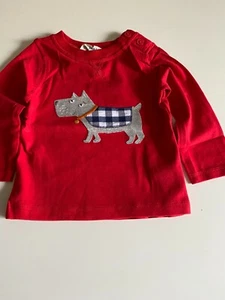 Ex chainstore baby toddler dog long sleeve t shirt top red cotton - Picture 1 of 3