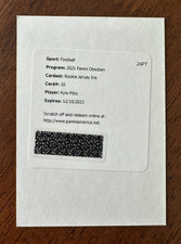 Kyle Pitts Rookie Jersey Ink Auto Autograph Redemption Card /150 Obsidian 2021