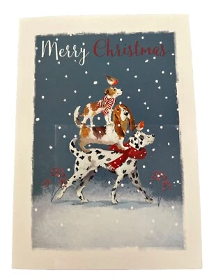 LING DESIGN Christmas Greeting Card- Dog Themed - Dalmatian, Beagle, Jack Russell