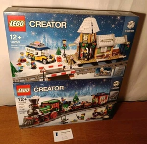 LEGO 10254 Creator Winter Village Holiday Train + 10259 BAHNHOF WEIHNACHTEN MISB - Bild 1 von 11