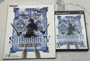 Suikoden IV + Brady Strategy Guide (PS2, 2005) MINT Disc Complete CIB TESTED - Picture 1 of 20
