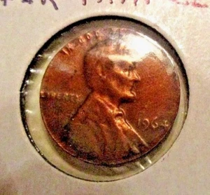 RARE  1964  LINCOLN CENT - PAPER THIN ERROR -MISSING CORE -  UNCIRCULATED  - Picture 1 of 5