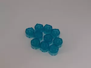 10x LEGO® City Stone Round 2 x 2 3941 Transparent Light Blue Roundstone Crosshole - Picture 1 of 1