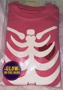Old Navy Baby 2-teiliges rosa Skelett 100 % Baumwolle PJ Set 3-6 Monate NEU HALLOWEEN - Bild 1 von 8
